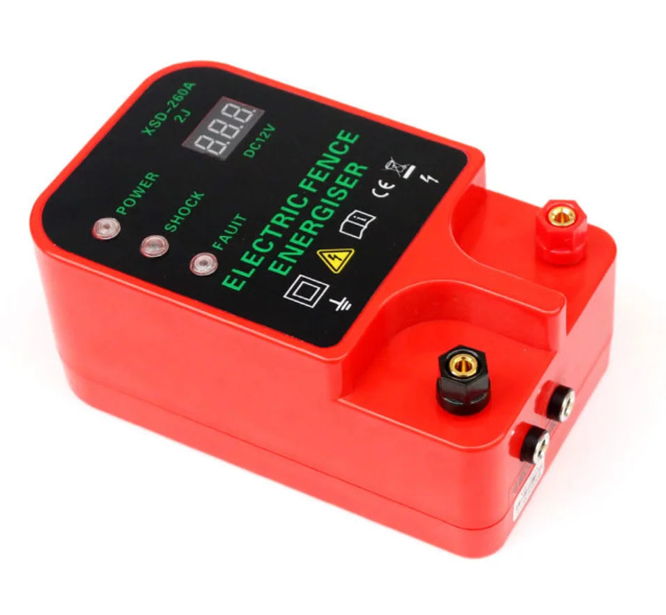 XSD-260B compact red housing – top view with dual output terminals